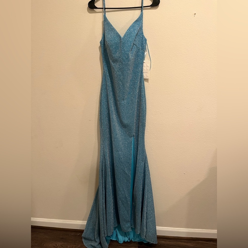 Witness of love dress | backless mermaid dress in Blue